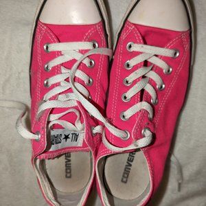 Hot Pink Low Top Converse Chuck Taylors